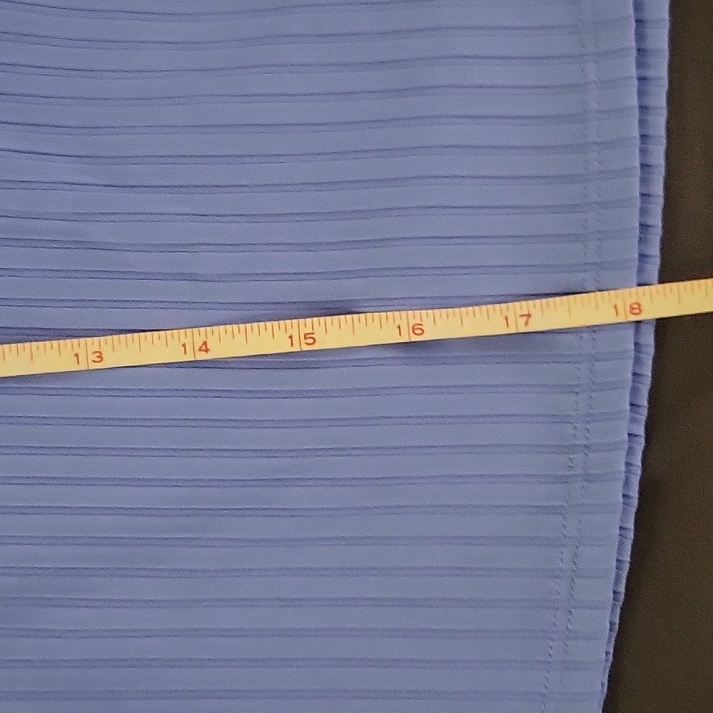Blue Ribbed Tank Top - Picture 6 of 7